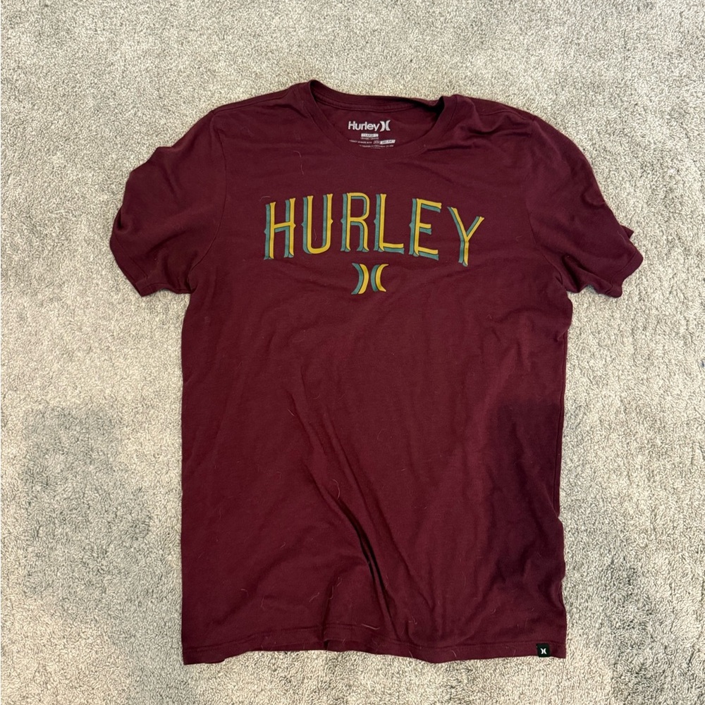 Hurley Men's Burgundy Short Sleeve Tee